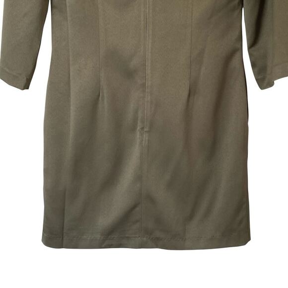 ELLIATT Fearless Pockets Mini Dress in Khaki Green, Size Small - Picture 10 of 14